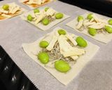 焼売の皮de＊じゃこと枝豆のピザ風作り方1写真