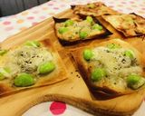 焼売の皮de＊じゃこと枝豆のピザ風作り方3写真