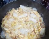 白菜おかかの卵とじ作り方4写真