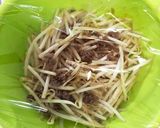 レンジで簡単♪もやしの肉みそ塩昆布作り方3写真