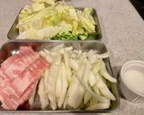 白菜とベーコンのクリーム煮作り方1写真