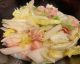 白菜とベーコンのクリーム煮作り方2写真