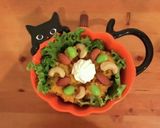 生ハムとかぼちゃと果物の秋色サラダ作り方5写真
