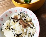 ひじき煮　鶏むね　白い　炊き込みご飯作り方4写真
