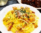 ベーコンとかぼちゃのクリームパスタ♪作り方8写真