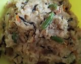 鶏むねひき肉とおから煮のナゲット作り方1写真
