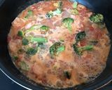 鮭とエビのトマトクリームパスタ作り方3写真