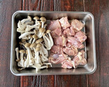 鶏肉ときのこのシュクメルリ風作り方1写真