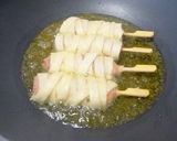 ハロウィンにうどんチーズハットグ風ミイラ作り方5写真