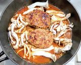 ゴボウ入り味噌煮込みハンバーグ作り方6写真