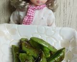 リカちゃん♡スナップエンドウめんつゆ炒め作り方15写真