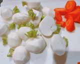 ☆圧力鍋3分！カブと人参、厚揚げの煮物☆作り方1写真