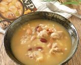 鶏肉ともち麦の参鶏湯風スープ作り方5写真
