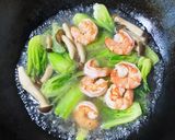 たっぷり青梗菜と海老の帆立貝柱あんかけ作り方3写真