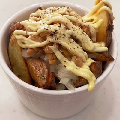 ポテト フライドポテトの納豆オニオンソース by 551Makochi 【クックパッド