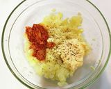 唐辛子ツナポテサラトーストで朝食！作り方4写真
