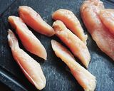 おうち居酒屋★ササミの唐揚げ旨辛だれ作り方1写真