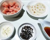 犬ご飯 れんこんのお魚ミンチ詰め作り方1写真