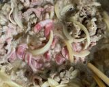 お出汁で炊いた牛丼作り方3写真