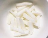 コンソメケチャップ味豚こま大根青椒肉絲風作り方6写真