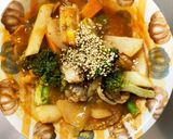 コンソメケチャップ味豚こま大根青椒肉絲風作り方17写真