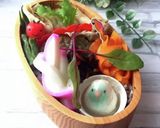 神無月28　春巻き　ハロウィン弁当作り方1写真