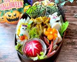 神無月28　春巻き　ハロウィン弁当作り方10写真