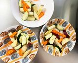 根菜肉なし味噌肉じゃが味温野菜サラダ作り方5写真