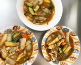 根菜肉なし味噌肉じゃが味温野菜サラダ作り方16写真