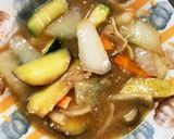 根菜肉なし味噌肉じゃが味温野菜サラダ作り方17写真