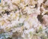 卵なし　ポテトとサラミのお好み焼き作り方3写真