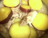 ◤電鍋◢　鶏肉とさつまいもの塩レモン煮作り方3写真