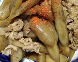 ゴボウとこんにゃくと薄切り牛肉のしぐれ煮作り方9写真