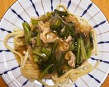 豚肉と小松菜で＊もちパリ餡かけ焼うどん＊作り方8写真