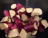 ホットクックでさつまいもの甘煮　大学芋作り方1写真
