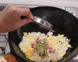 チャーシューと小松菜の黒炒飯♪作り方4写真