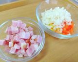 簡単☆カレーチャーハン作り方1写真