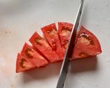 ピーマンとトマトの鶏ガラ出汁の和え物作り方2写真