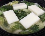 舞茸だしの鶏肉と白菜とお餅のとろりん鍋作り方9写真