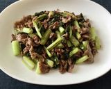 牛肉と野沢菜漬けのバター炒め作り方5写真