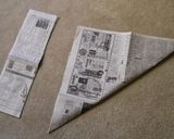 カステラの新聞型の作り方とカステラレシピ作り方2写真
