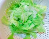 山盛りレタスをたまご鮭フレークあんかけで作り方1写真