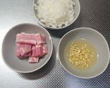 ベーコンと玉ねぎのチーズリゾット作り方1写真
