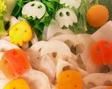 蒸し野菜 おばけのせ作り方3写真