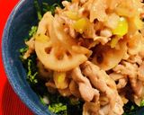 れんこん豚丼作り方6写真