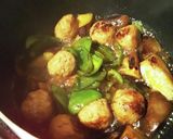 ◆茄子とピーマンと肉団子の甘辛炒め◆作り方4写真