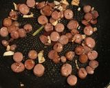 ソーセージと蕪の葉のロメスパ作り方5写真