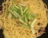 ソーセージと蕪の葉のロメスパ作り方7写真