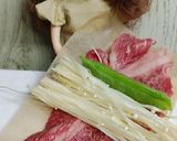 リカちゃん♡スナップエンドウえのき肉巻き作り方3写真