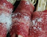 リカちゃん♡スナップエンドウえのき肉巻き作り方8写真